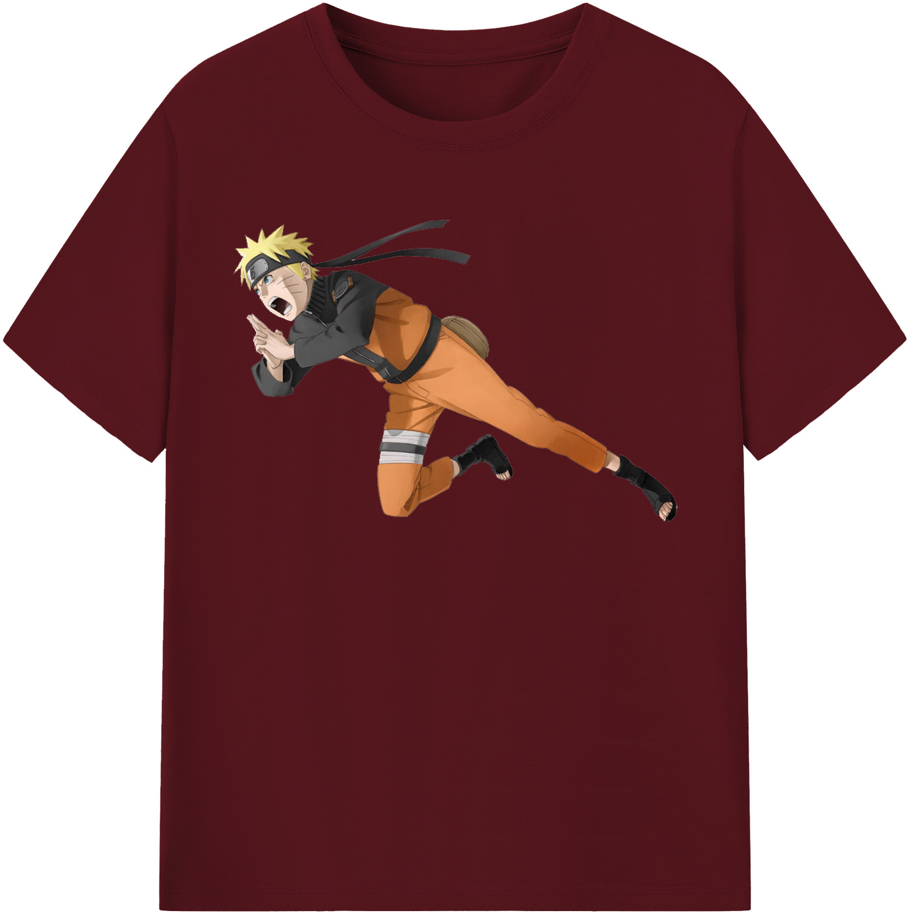 （画像用） NARUTO -ナルト- うずまき ナルト Uzumaki Naruto 綿100％半袖Tシャツ（フロントプリント）